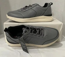 FITVILLE Marca Mens  Sz 12-EW  Vegan Leather Sneakers Shoes Gray QY2022009DC