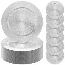 Tanlade 50 Pcs Charger Plates Bulk, 13 Inch Plastic Round Charger Dinner Plat...