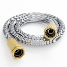 Garden Hose - Short Water Leader Metal Hose 6 FT with Female to Female Fittin...