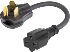 1FT Nema 10-30P 30Amp Dryer Plug Male to 6-20R T-Blade Female Black