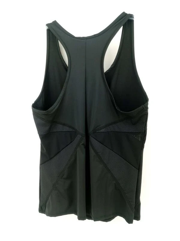 Camiseta sin mangas Solow Herringbone negra espalda deportiva para mujer talla L nueva con etiquetas Foto 3 de 4