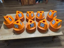 91 Numbered CEE-JAY Control Cone Non-Magnetic Car Top Cap Hat Roof Toppers