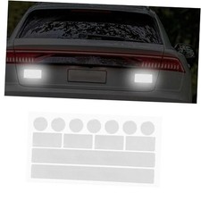 13PCS Strong Reflective Car Warning Stickers, Waterproof Safety Warning Silver