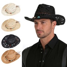 Summer Hollow Out Straw Western Cowboy Hat Bohemian Sun Beach Hat Cowgirls Hat