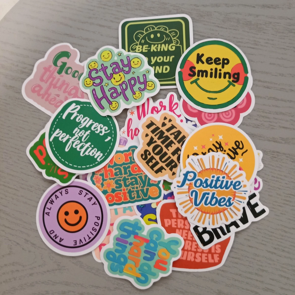 25pc Positive Encouragement Stickers Scrapbook Craft AUS Free Postage F