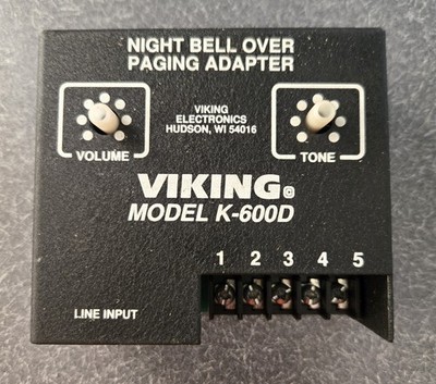 Viking K-600D Night Bell Over Paging Adapter in Used working condition