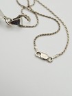 Sterling Silver Vintage Tiger's Eye Pendant On Rope Chain Necklace 16" — photo 8