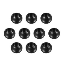 20pcs Beads 8mm Stainless Steel 5mm Hole Dia Bead for DIY Crafts, Black