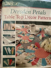 Sew Simple Sewing With Nancy Dresden Petals Table Top Decor Pattern W/Template