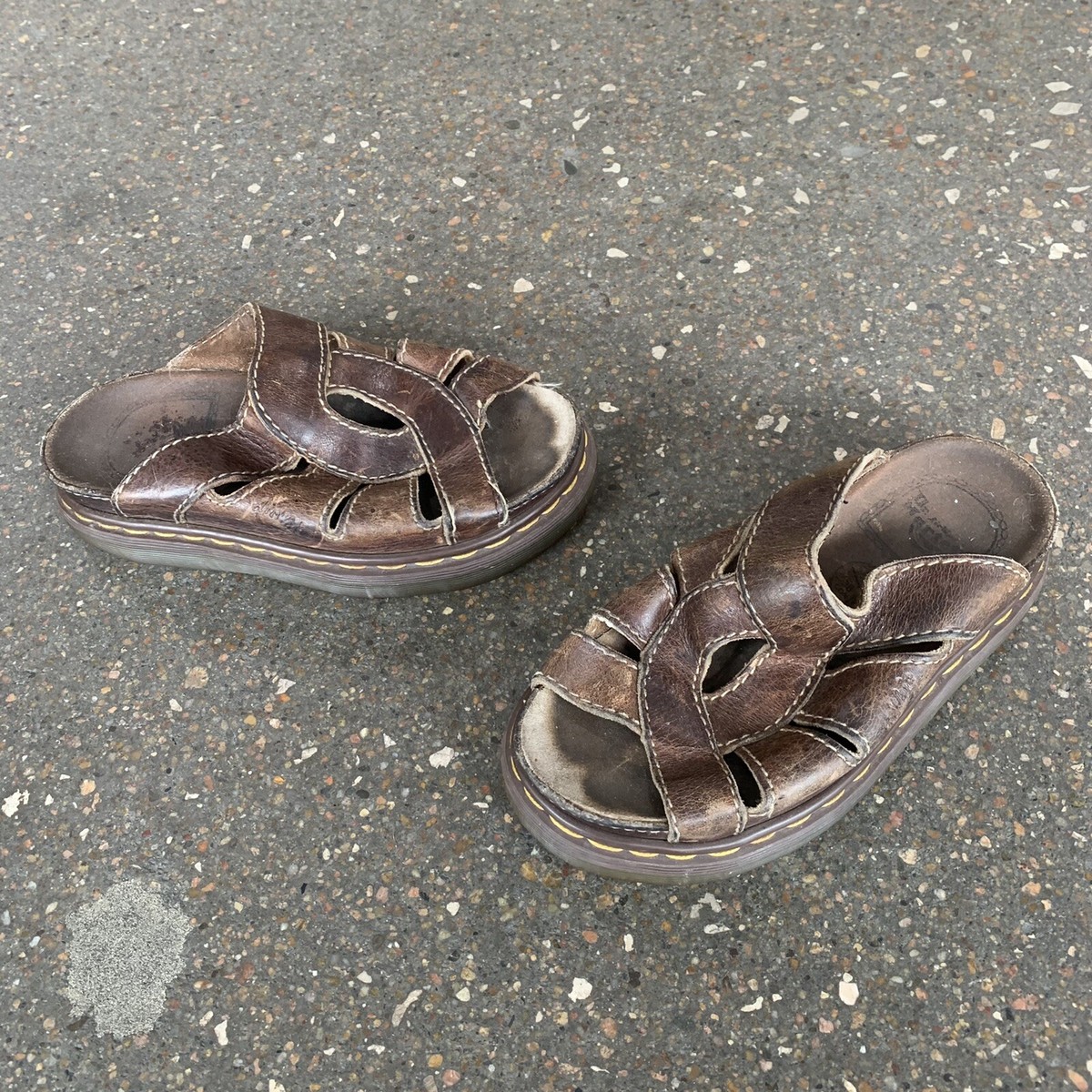 Vintage Dr Martens 90s Sandals Womens 6 Brown Fisherman  display picture 3