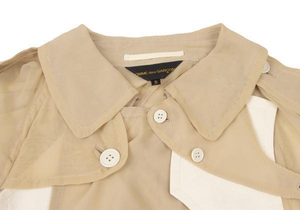 COMME des GARCONS Chiffon Short Trench Cape Jacket Size S(K COMME des GARCONS Chiffon Short Trench Cape Jacket Size S(K