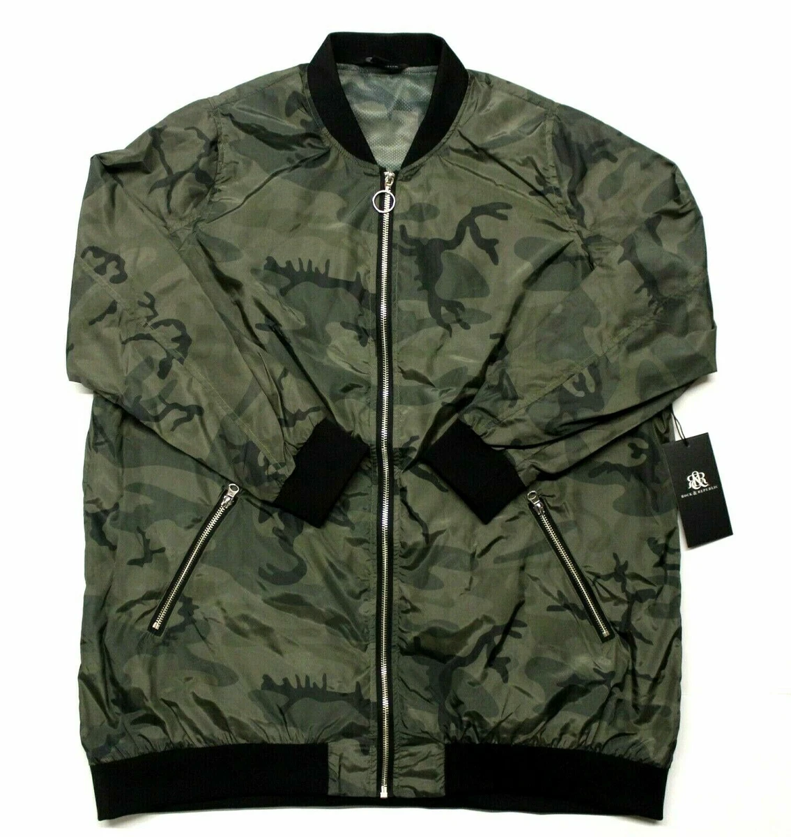 Plus size cheap camo bomber jacket
