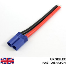 Male EC5 (5mm bullet) connector pigtail/cable 100mm 10 AWG silicone wire RC