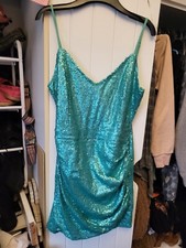 Pretty Little Thing Sequin Dress green size 12