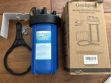 Whole House Big Blue Water Filter Housing for 4.5" x 10" Filtration Cartridge ￼