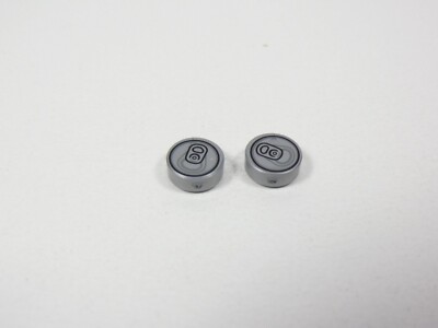 LEGO 2 Flat Silver 1x1 Round Tile Soda Pop Top R8