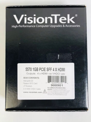 VisionTek 900901 Graphic Card 5570 1GB With Manual VHDCI Cable - Picture 1 of 5