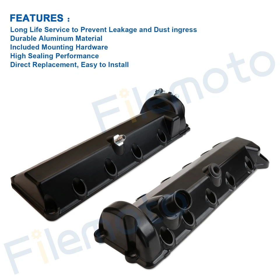 2 * Cubierta de válvula de motor de aluminio para 97-03 FORD E-150 ECONOLINE E-250 E-350 5,4 L Foto 2 de 4