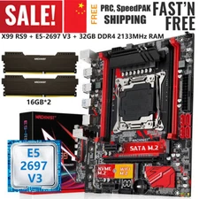 X99 RS9 Motherboard Xeon E5 2697 V3 CPU LGA 2011-3 32GB DDR4 2133MHz ECC RAM Kit