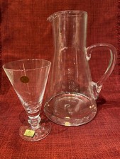 Servizio bicchieri e brocca in cristallo Puthod made in Italy