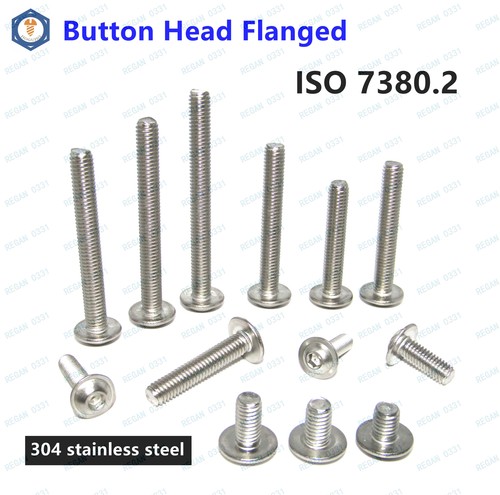 Vis à Tête Fraisée Hexagonale (button) Avec Rondelle Intégrée - Acier Inox 304 Noir - Lot