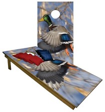 Duck CORNHOLE BEANBAG TOSS GAME w Bags Duck Dynasty Fans Hunting Wood Board
