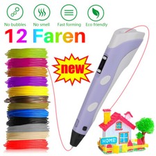 New 3D Printing Pen 12 Colors with LCD Screen PLA Filament Set For Kids DIY Toys