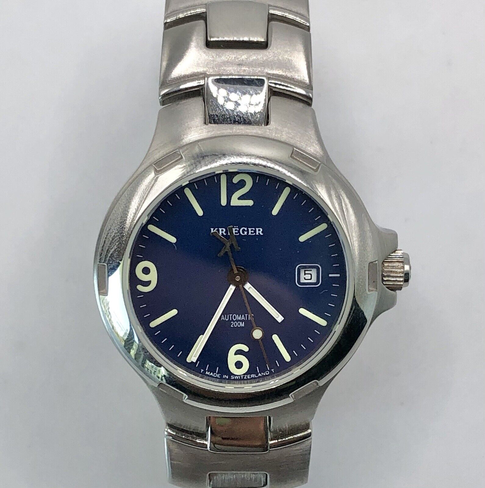Krieger Oceano Stainless Steel Blue Dial Automatic Ladies Watch L501