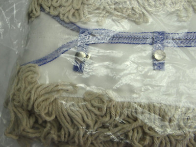 Dust Mop Head Repl. 5'' x 24'' Natural 2 Snaps Wilen Industrial Strength, C041024