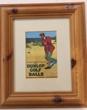 Dunlop Golf Balls ad framed