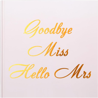 JGA Gästebuch Roségold Hochzeitsbuch Goodbye Miss Hello Mrs Junggesellinnenabsch