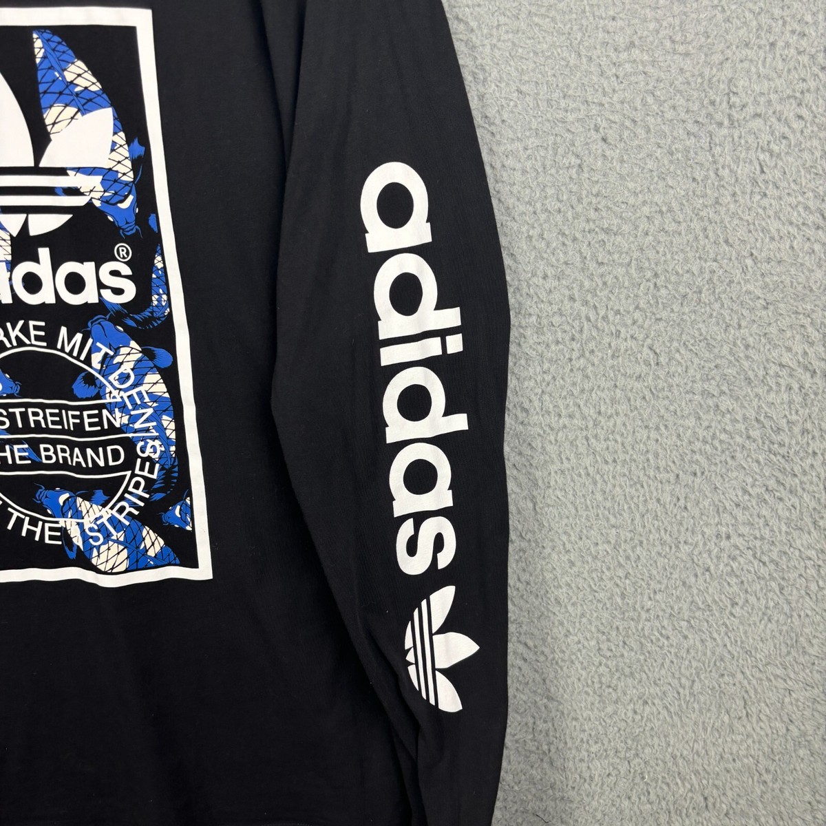 ☆adidas☆ Lip long sleeve tee black Adidas Men's Originals Koi Tongue Label Long Sleeve T Shirt