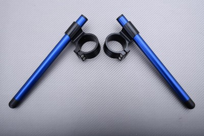 Paar erhöhte Stummellenker Schwarz-Blau 35mm SUZUKI RL-250 L/M Exacta 1974-1975