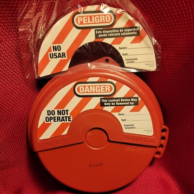 ROTATING GATE VALVE LOCKOUT 482 4''-6.5'' Hinged Safety handle cover Master Lock