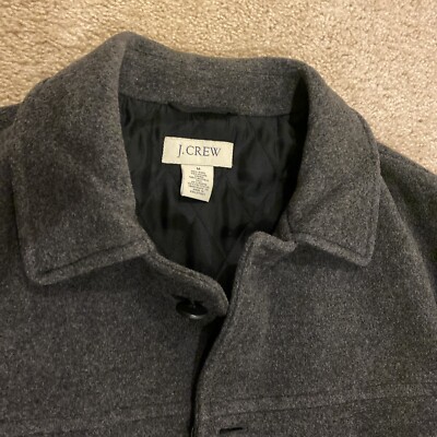 J Crew University Jacket Coat Mens Medium Wool Stadium Cloth