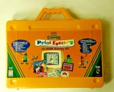 IBM Crayola Print Factory CD-ROM Activity Kit, Software Carrying Case & Supplies