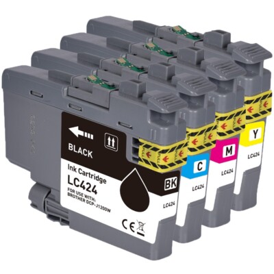 4 Tintenpatrone LC424 kompatibel mit Brother DCP-J1200W
