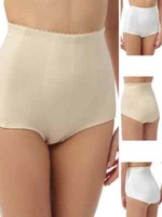 Ladies Control Briefs Cotton Rich High Rise Lined Shapewear Knickers Underwear