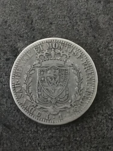 1 LIRA LIRE 1827 P ARGENT SARDAIGNE ITALIE / ITALIA SILVER / 251 432 EX. - Picture 2 of 2