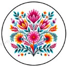 FIESTA FLOWERS ENVELOPE SEALS LABELS STICKERS PARTY FAVORS