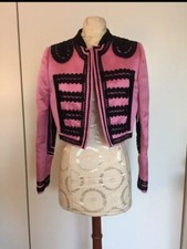 New Dolce & Gabbana Women Pink Couture Satin Bolero Jacket Blazer Sz 40 Eur