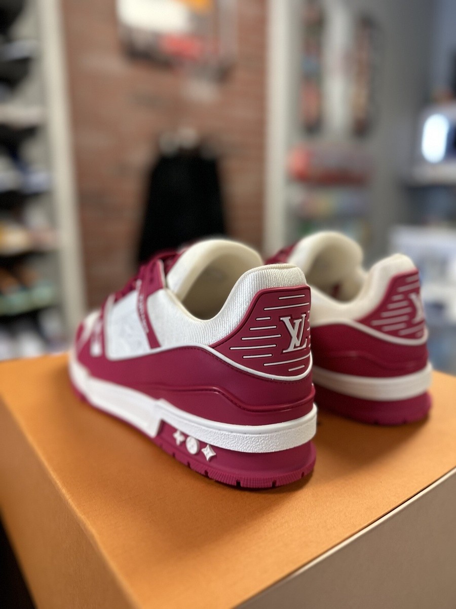 SIZE 9LV/10US LOUIS VUITTON BY VIRGIL LV MONOGRAM TRAINER FUCHSIA
