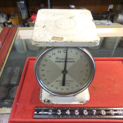 アンティークスケール 量り Americana Family Scale American Family Scale Weigh 25 Pound by Ounce Classic Antique