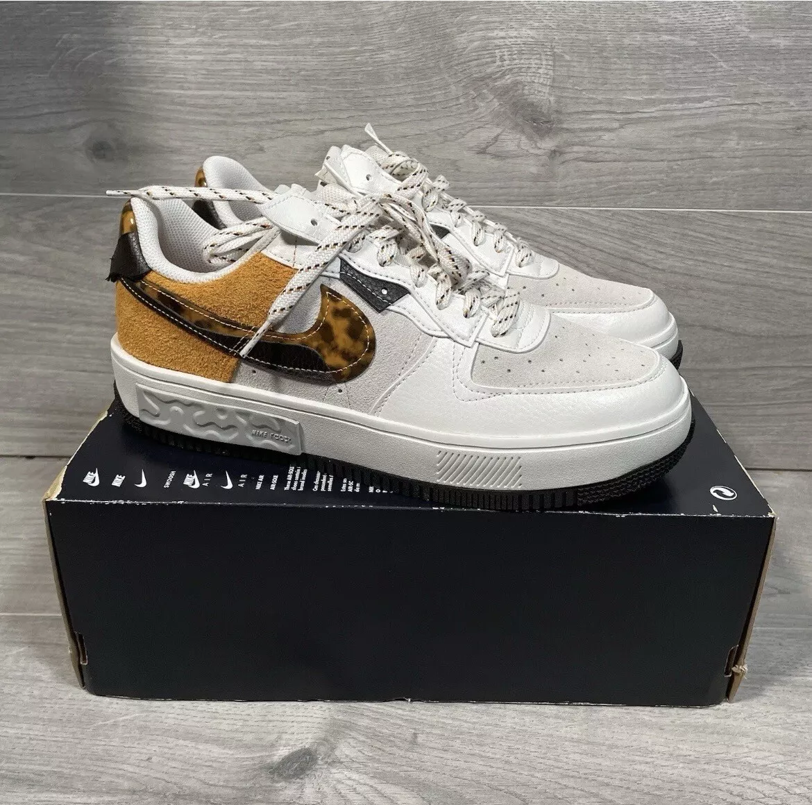 Nike Womens Size 8.5 White Trainers Air Force 1 Curry Phantom