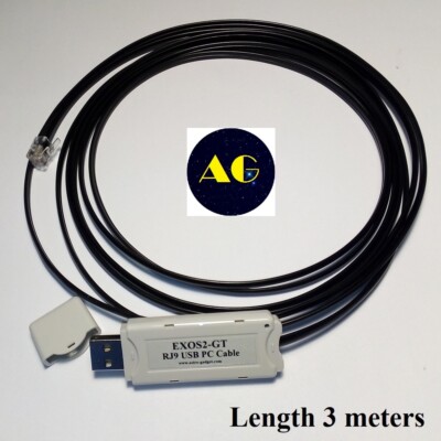 EXOS2-GT RJ9 USB PC Interface Cable 3m for BRESSER EXOS 2 GOTO EQ mount