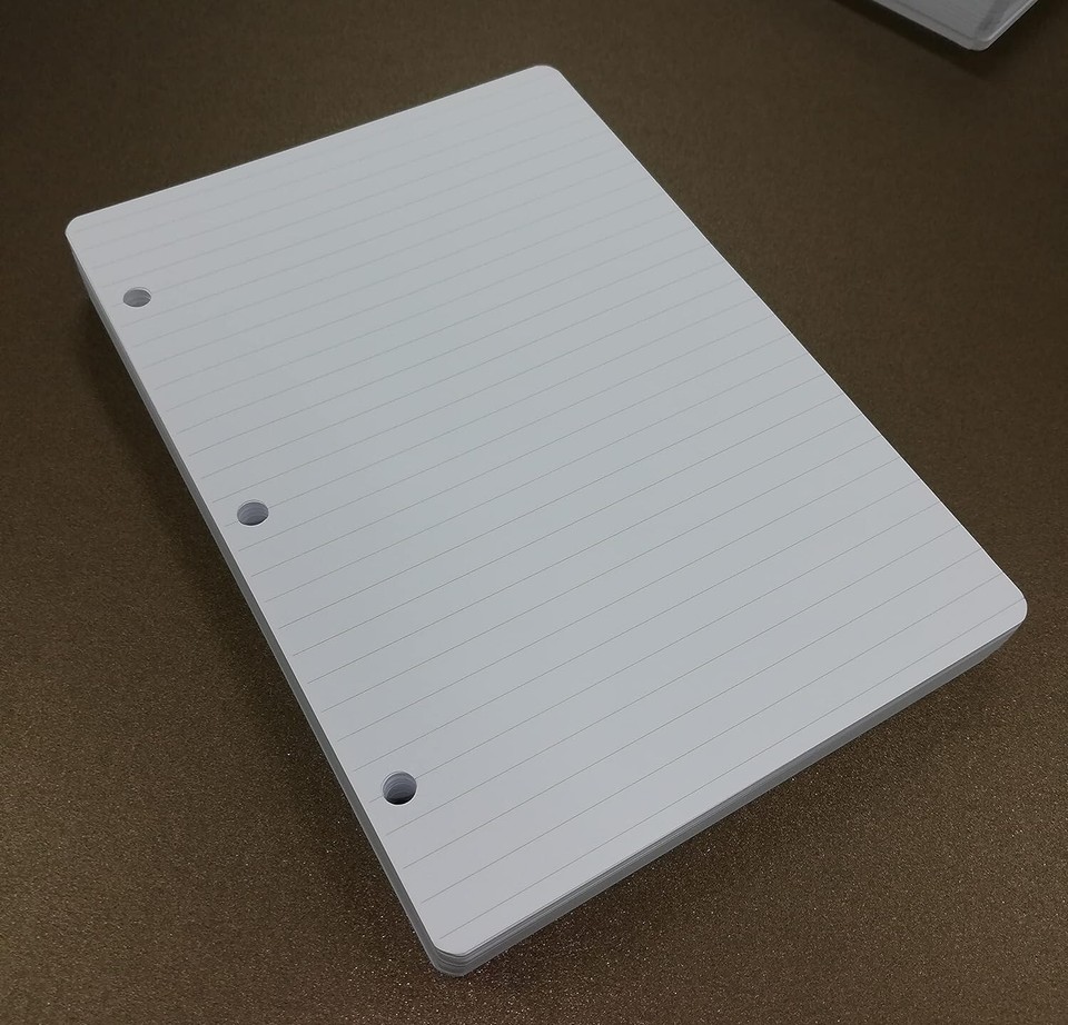 Ricarica Carta Per Agenda A5 A 6 Anelli - 200 Fogli A Quadretti, Carta Da 120 Gr - Foto 2