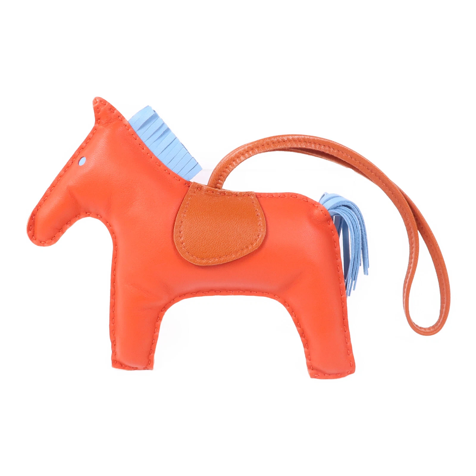 HERMÈS HERMES Rodeo GM Charm Milo Pelle Rosso