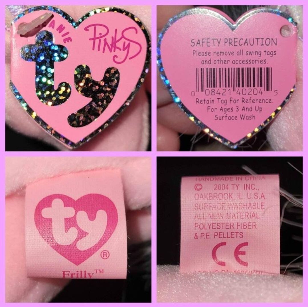 雑貨PINKS(古河市) 八周年記念 振袖ビーニー Beanie Babies NEW LOGO CHARM BEANIE