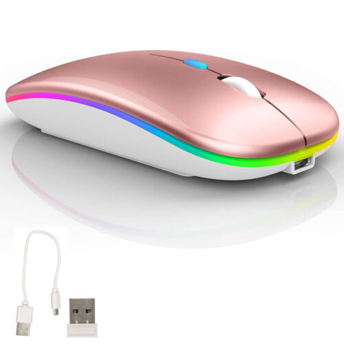 Dual Mode 2.4G Wireless Bluetooth Optical Mouse Rechargeable for Laptop PC Mac - Picture 3 of 13