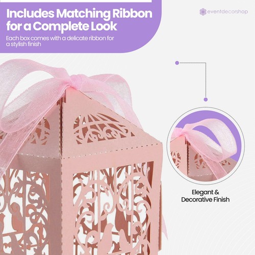 50/100pcs Wedding Favour Love Heart Boxes Luxury Sweet Gift Box Party Candy Bags - Picture 52 of 111